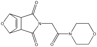 4-[2-(4-morpholinyl)-2-oxoethyl]-10-oxa-4-azatricyclo[5.2.1.0~2,6~]dec-8-ene-3,5-dione Struktur