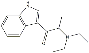 2-(diethylamino)-1-(1H-indol-3-yl)-1-propanone Struktur