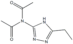 N-acetyl-N-(5-ethyl-4H-1,2,4-triazol-3-yl)acetamide Struktur