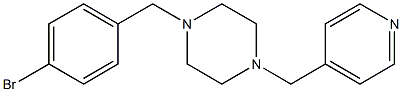 1-(4-bromobenzyl)-4-(4-pyridinylmethyl)piperazine Struktur