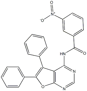 N-(5,6-diphenylfuro[2,3-d]pyrimidin-4-yl)-3-nitrobenzamide Struktur