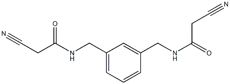 2-cyano-N-(3-{[(cyanoacetyl)amino]methyl}benzyl)acetamide Struktur