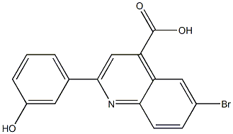 6-bromo-2-(3-hydroxyphenyl)-4-quinolinecarboxylic acid Struktur