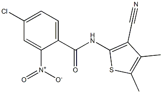 4-chloro-N-(3-cyano-4,5-dimethyl-2-thienyl)-2-nitrobenzamide Struktur