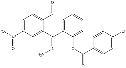 2-(2-{4-nitrobenzoyl}carbohydrazonoyl)phenyl 4-chlorobenzoate Struktur