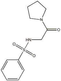 N-[2-oxo-2-(1-pyrrolidinyl)ethyl]benzenesulfonamide Struktur