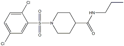 1-[(2,5-dichlorophenyl)sulfonyl]-N-propyl-4-piperidinecarboxamide Struktur