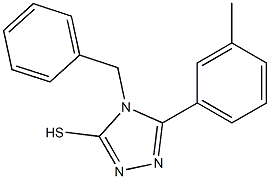 4-benzyl-5-(3-methylphenyl)-4H-1,2,4-triazol-3-yl hydrosulfide Struktur