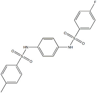 N-(4-{[(4-fluorophenyl)sulfonyl]amino}phenyl)-4-methylbenzenesulfonamide Struktur