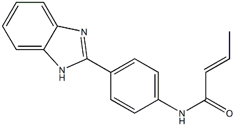 N-[4-(1H-benzimidazol-2-yl)phenyl]-2-butenamide Struktur