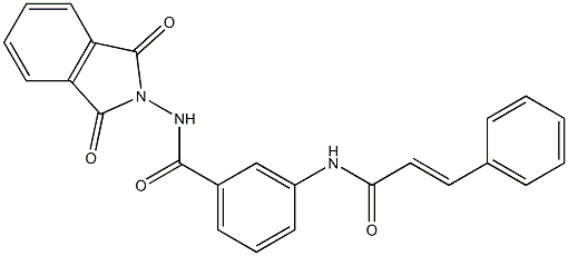 3-(cinnamoylamino)-N-(1,3-dioxo-1,3-dihydro-2H-isoindol-2-yl)benzamide Struktur