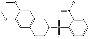 2-({2-nitrophenyl}sulfonyl)-6,7-dimethoxy-1,2,3,4-tetrahydroisoquinoline Struktur