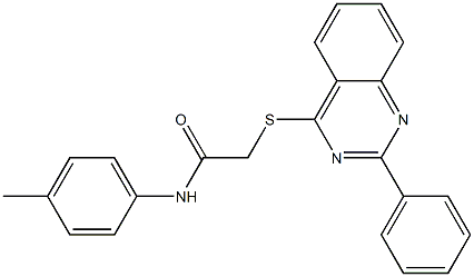 N-(4-methylphenyl)-2-[(2-phenyl-4-quinazolinyl)sulfanyl]acetamide Structure