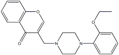 3-{[4-(2-ethoxyphenyl)-1-piperazinyl]methyl}-4H-chromen-4-one Struktur