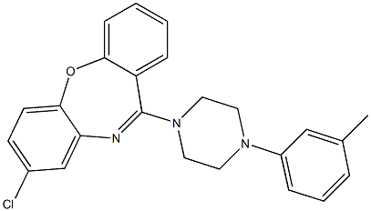 8-chloro-11-[4-(3-methylphenyl)piperazin-1-yl]dibenzo[b,f][1,4]oxazepine Struktur