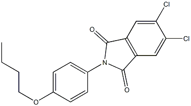 2-(4-butoxyphenyl)-5,6-dichloro-1H-isoindole-1,3(2H)-dione Struktur