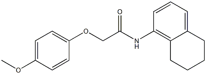 2-(4-methoxyphenoxy)-N-(5,6,7,8-tetrahydro-1-naphthalenyl)acetamide Struktur