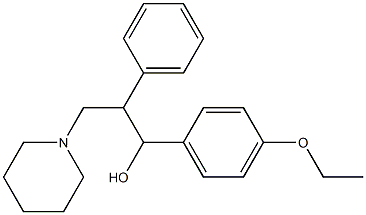 1-(4-ethoxyphenyl)-2-phenyl-3-(1-piperidinyl)-1-propanol Struktur