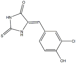 5-(3-chloro-4-hydroxybenzylidene)-2-thioxo-4-imidazolidinone Struktur