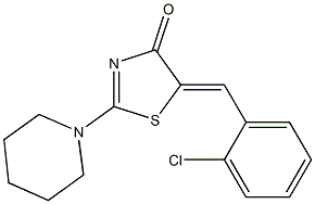 5-(2-chlorobenzylidene)-2-(1-piperidinyl)-1,3-thiazol-4(5H)-one Struktur