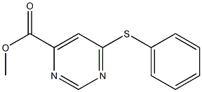 methyl 6-(phenylsulfanyl)-4-pyrimidinecarboxylate Struktur