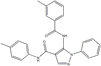 5-[(3-methylbenzoyl)amino]-N-(4-methylphenyl)-1-phenyl-1H-pyrazole-4-carboxamide Struktur