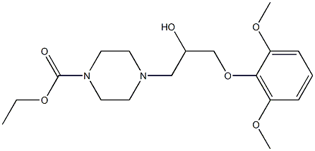 ethyl 4-[3-(2,6-dimethoxyphenoxy)-2-hydroxypropyl]-1-piperazinecarboxylate Struktur