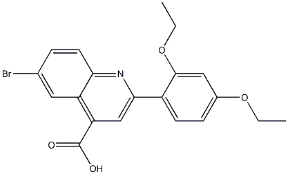 6-bromo-2-(2,4-diethoxyphenyl)-4-quinolinecarboxylic acid Struktur