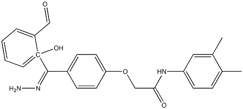 N-(3,4-dimethylphenyl)-2-{4-[2-(2-hydroxybenzoyl)carbohydrazonoyl]phenoxy}acetamide Struktur