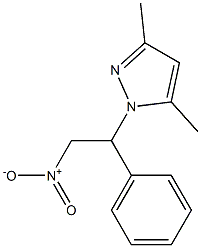 1-{2-nitro-1-phenylethyl}-3,5-dimethyl-1H-pyrazole Struktur