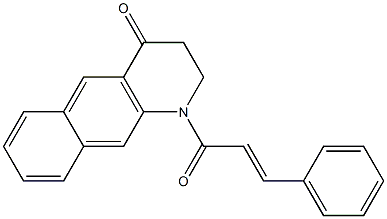 1-cinnamoyl-2,3-dihydrobenzo[g]quinolin-4(1H)-one Struktur