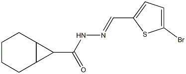 N'-[(5-bromo-2-thienyl)methylene]bicyclo[4.1.0]heptane-7-carbohydrazide Struktur