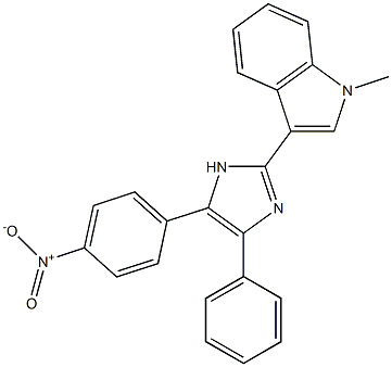 3-(5-{4-nitrophenyl}-4-phenyl-1H-imidazol-2-yl)-1-methyl-1H-indole Struktur