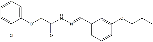 2-(2-chlorophenoxy)-N'-(3-propoxybenzylidene)acetohydrazide Struktur