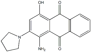 1-amino-4-hydroxy-2-pyrrolidin-1-ylanthra-9,10-quinone Struktur