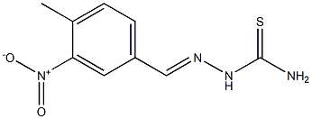 3-nitro-4-methylbenzaldehyde thiosemicarbazone Struktur