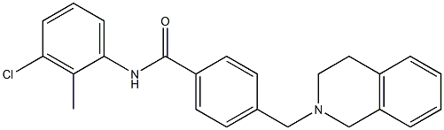 N-(3-chloro-2-methylphenyl)-4-(3,4-dihydroisoquinolin-2(1H)-ylmethyl)benzamide Struktur