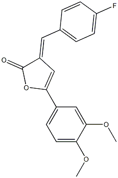 5-(3,4-dimethoxyphenyl)-3-(4-fluorobenzylidene)-2(3H)-furanone Struktur