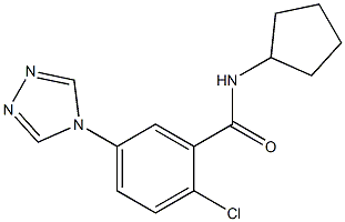 2-chloro-N-cyclopentyl-5-(4H-1,2,4-triazol-4-yl)benzamide Struktur