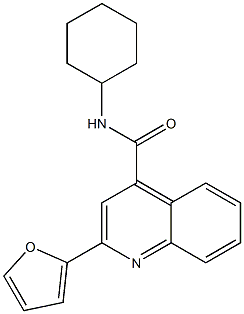 N-cyclohexyl-2-(2-furyl)-4-quinolinecarboxamide Struktur