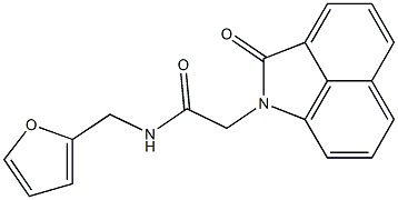 N-(2-furylmethyl)-2-(2-oxobenzo[cd]indol-1(2H)-yl)acetamide Struktur