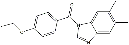 1-(4-ethoxybenzoyl)-5,6-dimethyl-1H-benzimidazole Struktur