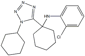 2-chloro-N-[1-(1-cyclohexyl-1H-tetraazol-5-yl)cyclohexyl]aniline Struktur