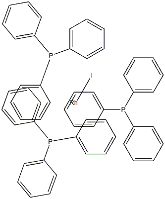 Iodotris(triphenylphosphine)rhodium (I) Struktur