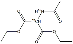 Diethyl  acetamidomalonate-2-13C,15N Struktur