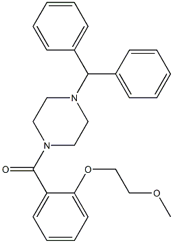 (4-benzhydryl-1-piperazinyl)[2-(2-methoxyethoxy)phenyl]methanone Struktur