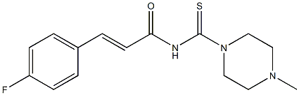 (E)-3-(4-fluorophenyl)-N-[(4-methyl-1-piperazinyl)carbothioyl]-2-propenamide Struktur