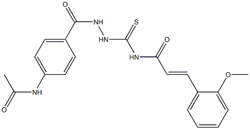 (E)-N-({2-[4-(acetylamino)benzoyl]hydrazino}carbothioyl)-3-(2-methoxyphenyl)-2-propenamide Struktur