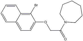 1-(1-azepanyl)-2-[(1-bromo-2-naphthyl)oxy]-1-ethanone Struktur