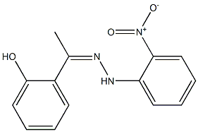 1-(2-hydroxyphenyl)-1-ethanone N-(2-nitrophenyl)hydrazone Struktur